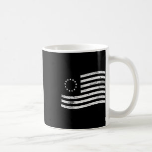 Betsy Ross Flag Minimal – American History Patriot Coffee Mug