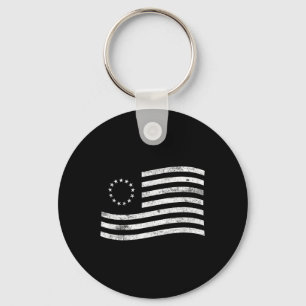 Betsy Ross Flag Minimal – American History Patriot Key Ring