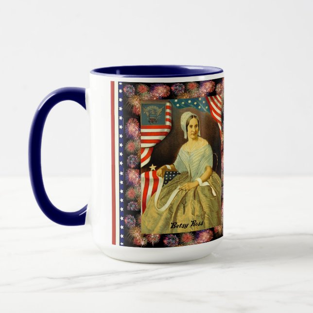 Betsy Ross Flag patriotic mug (Left)
