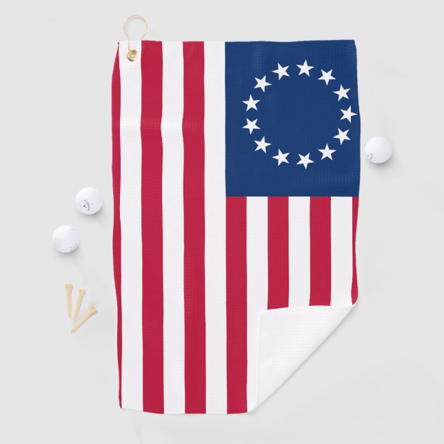 Betsy Ross Old Glory American USA Flag Golf Towel (InSitu)