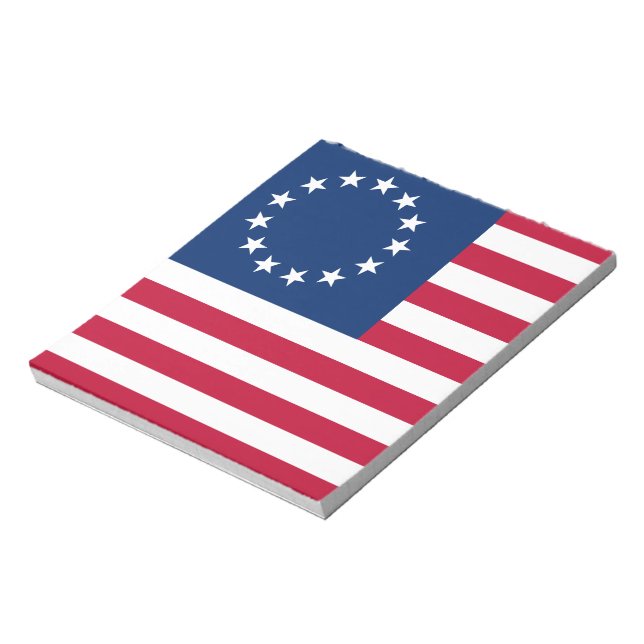 Betsy Ross Old Glory American USA Flag Notepad (Rotated)