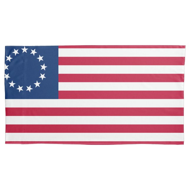 Betsy Ross Old Glory American USA Flag Pillowcase (Front)