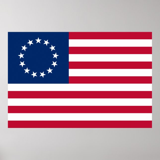 Betsy Ross Old Glory American USA Flag Poster (Front)