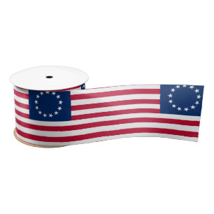 Betsy Ross Old Glory American USA Flag Satin Ribbon