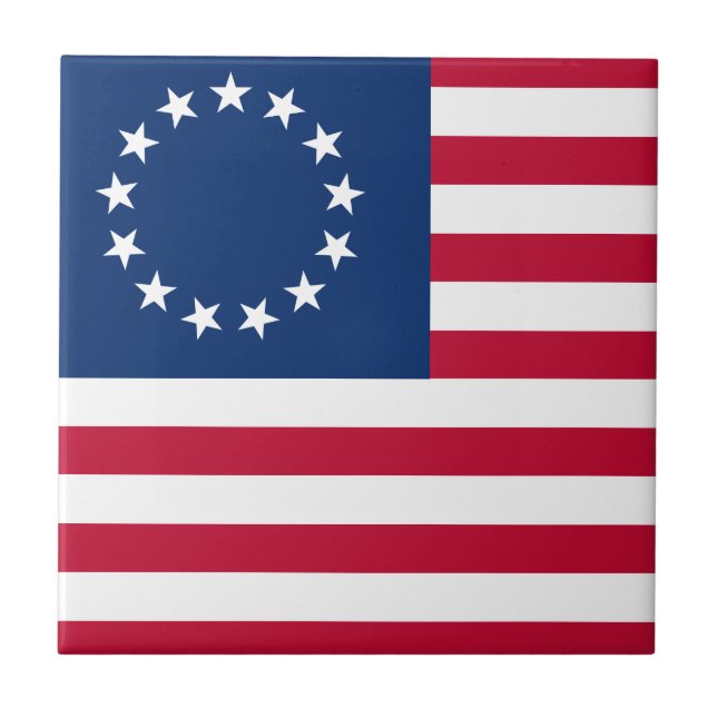 Betsy Ross Old Glory American USA Flag Tile (Front)