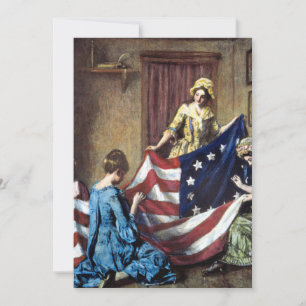 Betsy Ross Sewing The American Flag Invitation