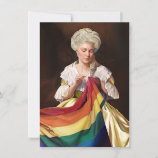 Betsy Ross Sewing the Pride Flag Card