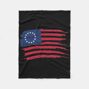 Betsy Ross Shirt 4th Of July American Flag 1776 Vi Fleece Blanket