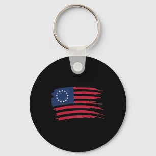 Betsy Ross Shirt 4th Of July American Flag 1776 Vi Key Ring