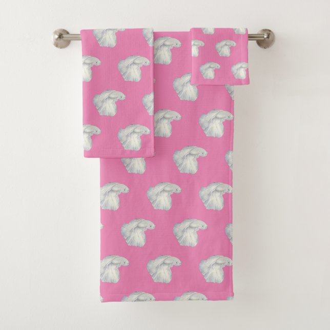 Betta Fish Bath Towel Set (Insitu)