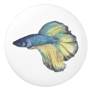 Betta Fish Ceramic Knob