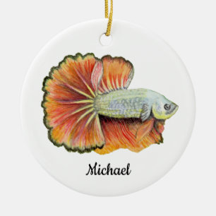 Betta Fish Ceramic Tree Decoration