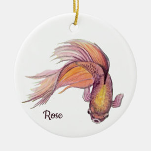 Betta Fish Ceramic Tree Decoration
