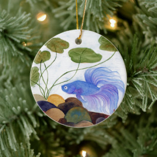 Betta Fish Ceramic Tree Decoration