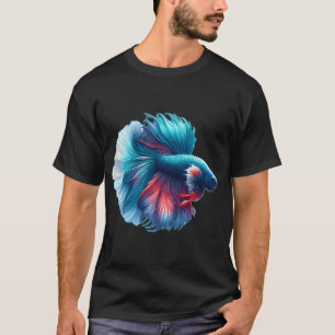 Betta Fish Flower Illustration T-Shirt