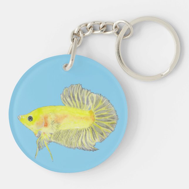 Betta Fish Keychain (Back)