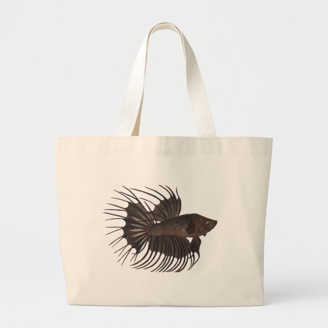 Betta Fish Large Tote Bag (Front)