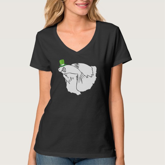 Betta Fish Leprechaun Irish St Patrick Day T-Shirt (Front)