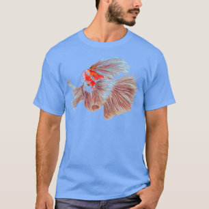Betta Fish Red Orange and Blue T-Shirt