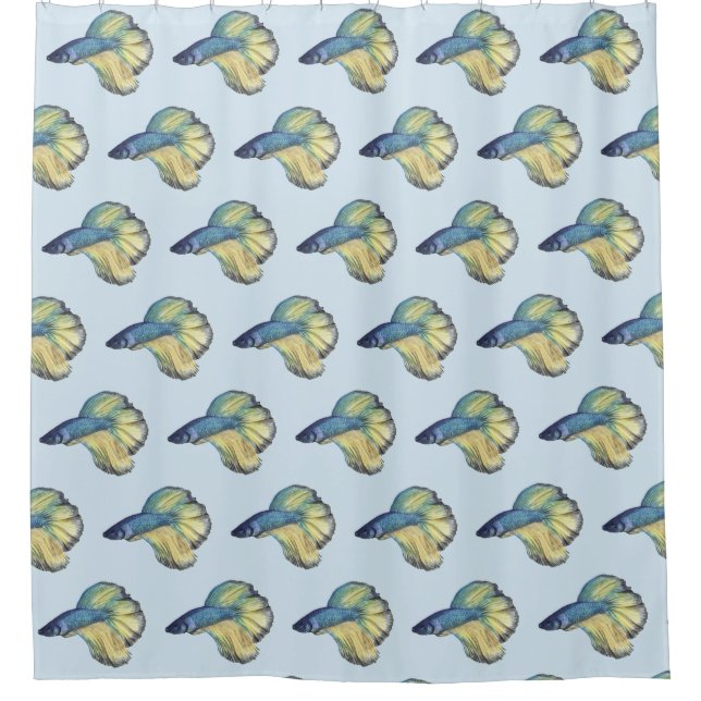 Betta Fish Shower Curtain (Front)