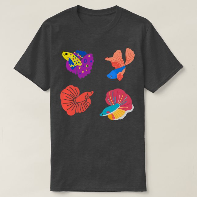 Betta fish Siamese Fighter Fish Fighter Fish Aquar T-Shirt (Design Front)
