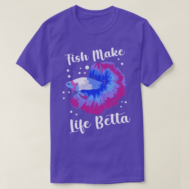Betta Fish Siamese Fighting Fish Betta Splendens T-Shirt (Design Front)