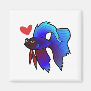 Betta Fish / Siamese Fighting Fish Love Magnet