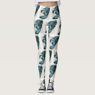 Betta Fish Teal Green Art Piece Workout Leggings