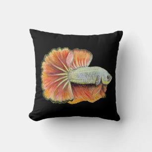 Betta Fish Throw Pillow