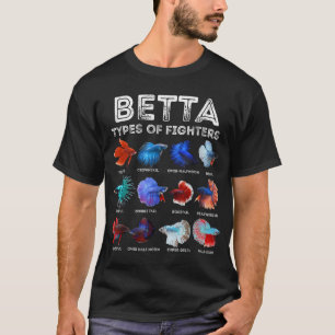Betta Fish Types Guide - Siamese Fighting Fish Var T-Shirt