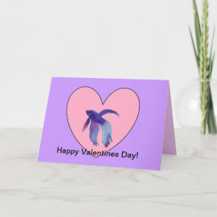 Betta Fish Valentine's Card