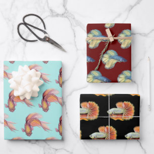 Betta Fish Wrapping Paper Sheets