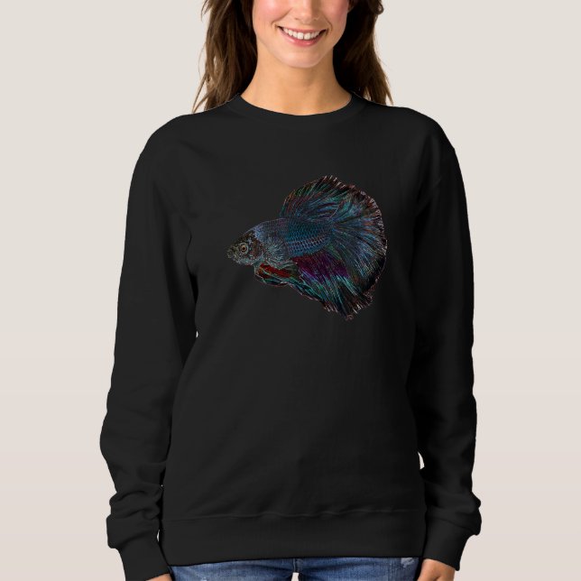 Betta Splendens Bettas Siamese Fighting Aquarium F Sweatshirt (Front)