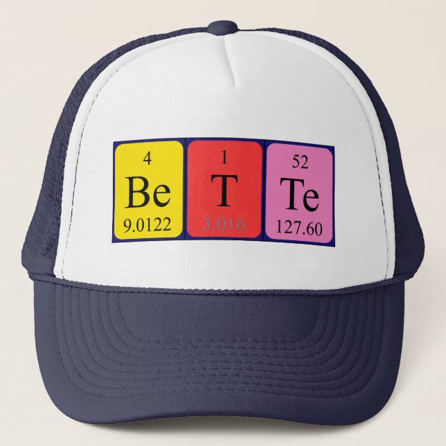 Bette periodic table name hat (Front)
