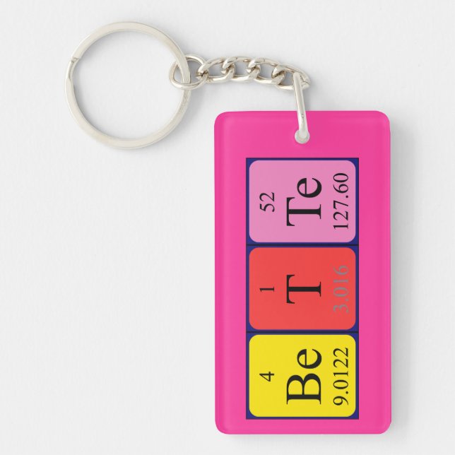 Bette periodic table name keyring (Front)