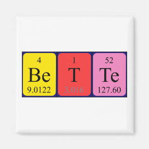Bette periodic table name magnet