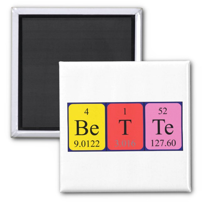 Bette periodic table name magnet (Front)