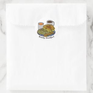 Better Breakfast Day Classic Round Sticker
