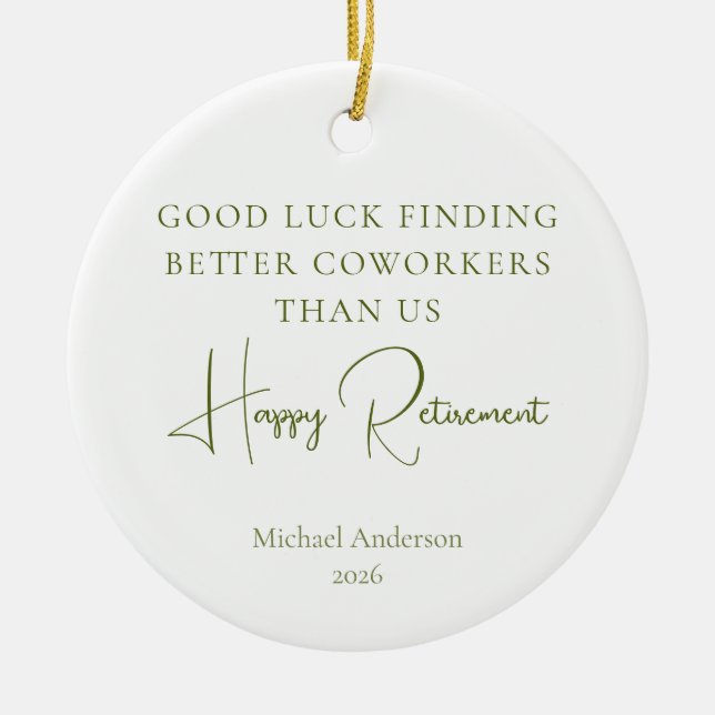Better Coworkers Than Us Retirement Gift Ceramic Tree Decoration (Front)