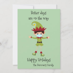 Better Days are on the Way Elf 2021 Holiday Card