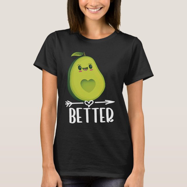 Better Half Couple Sliced Avocado  Valentine's Day T-Shirt (Front)