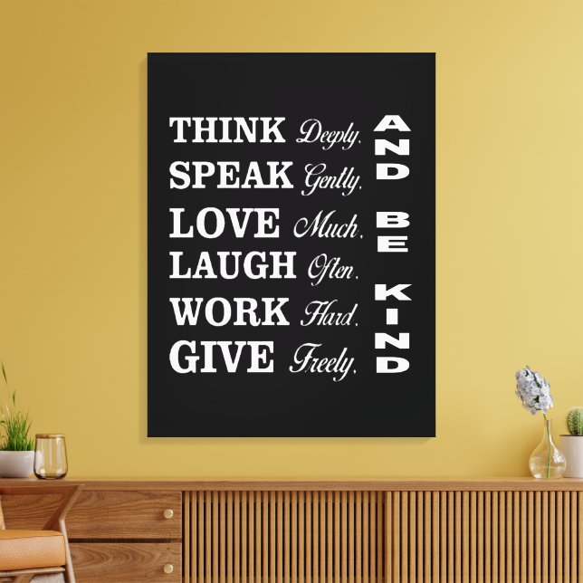 Better Human Behavior Canvas Print (Insitu(LivingRoom))