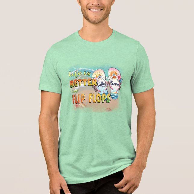 Better in Flip Flops Beach Tri-Blend Shirt (Front)