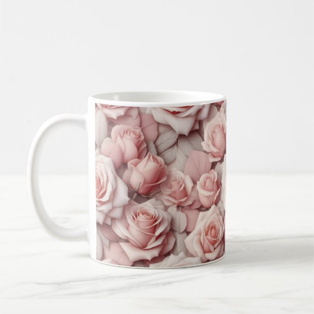 Better in Pink Roses Coffee Mug (Left)