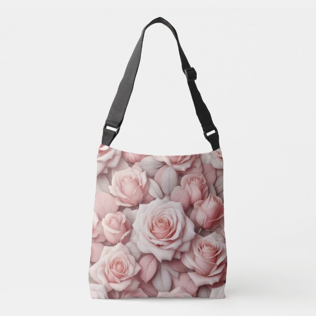 Better in Pink Roses Crossbody Bag (Front)