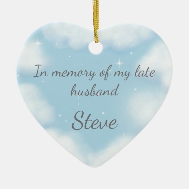 "Better Late Than Never" Funny Widow Custom Heart Ceramic Tree Decoration (Front)