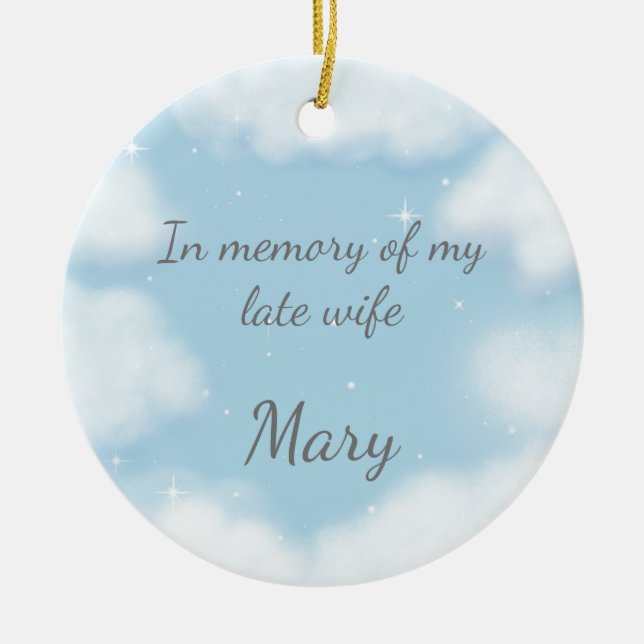 "Better Late Than Never" Funny Widower Custom Ceramic Tree Decoration (Front)