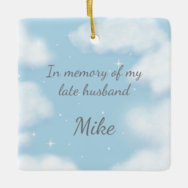 "Better Late Than Never" Morbid Humor Widow Custom Ceramic Ornament (Front)