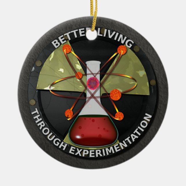 Better Living Through Experimentation Ceramic Tree Decoration (Front)