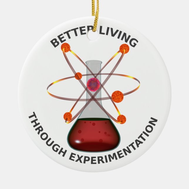 Better Living Through Experimentation Ceramic Tree Decoration (Front)